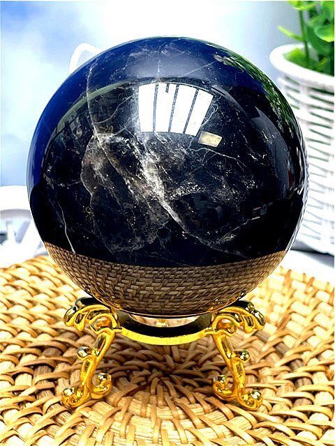 1円スタート！ 誠安◇大玉登場！ 9.5Kgモリオン 純天然 黒水晶 丸玉195mm[T572-7660] 2025年最新Yahoo!オークション -モリオン 原石の中古品・新品・未