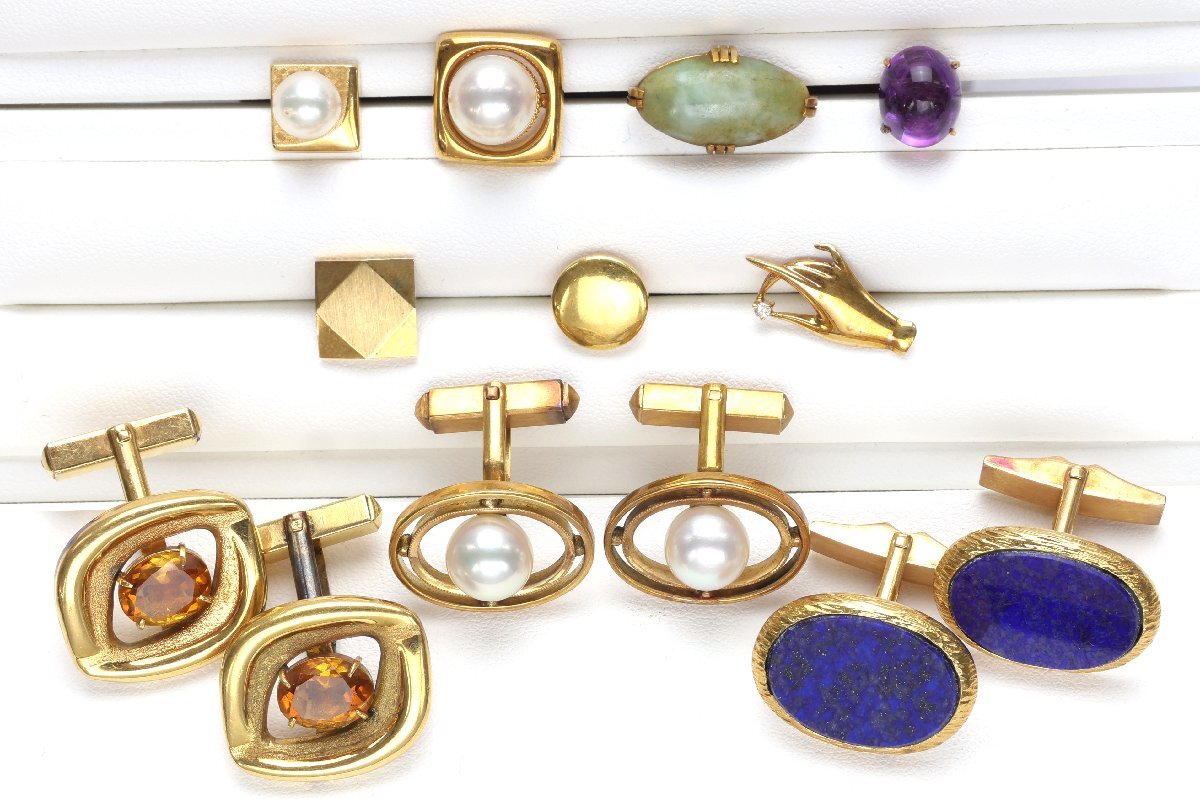 Yahoo!オークション -「k18刻印」(カフス) (メンズアクセサリー