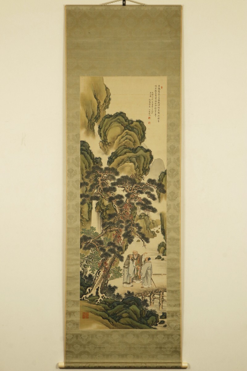 ♥【模写】田能村直入　羅漢図　掛け軸　掛軸　骨董品 ♥【模写】田能村直入 羅漢図 掛け軸 掛軸 骨董品 Yahoo