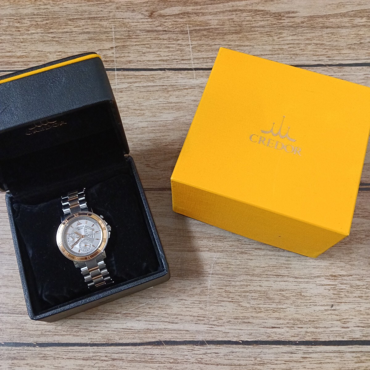 【未使用・美品・保証書・ケース付】CREDOR クレドール　本革　アナログ時計 SEIKO 【未使用】クレドール CREDOR パスケース/手帳カバー ロゴ