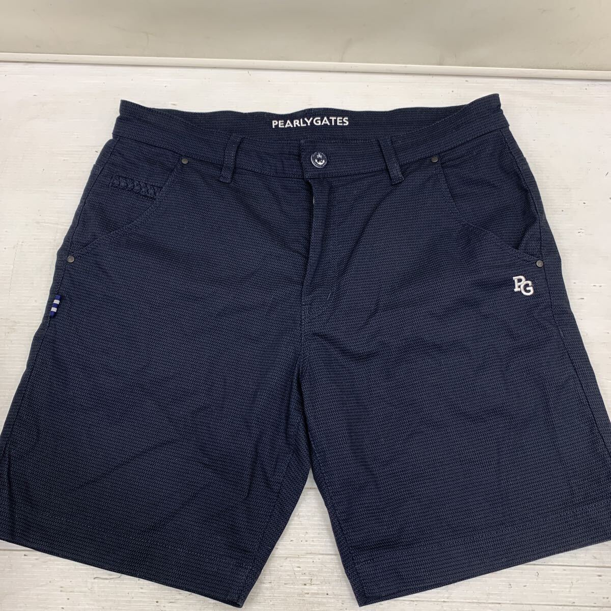 新品 PGG ハーフパンツ サイドライン ストレッチ パーリーゲイツ ゴルフ 紺 PGG PEARLY GATES パーリーゲイツ ハーフパンツ ネイビー系 5