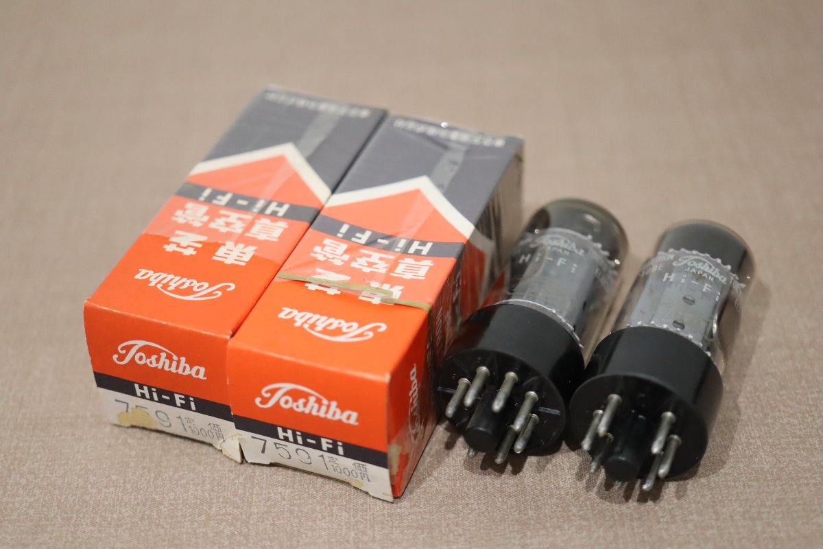 【TOSHIBA】7591 真空管 4本 日本製 Yahoo!オークション -「真空管7591」の落札相場・落札価格