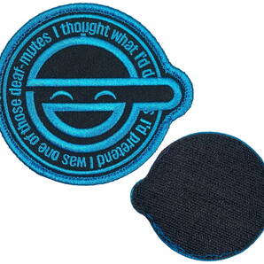 ★送料無料★「攻殻機動隊 ワッペン 笑い男 刺繍製 マジックテープ式 タイプB」tface-g 【タグ:アニメ、アクセサリー】1