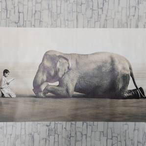 ★送料無料★「グレゴリー・コルベール/Ashes and Snow 少年と像 布製 ポスター 100㎝×50㎝」 tface-g 【タグ:アート、インテリア】1