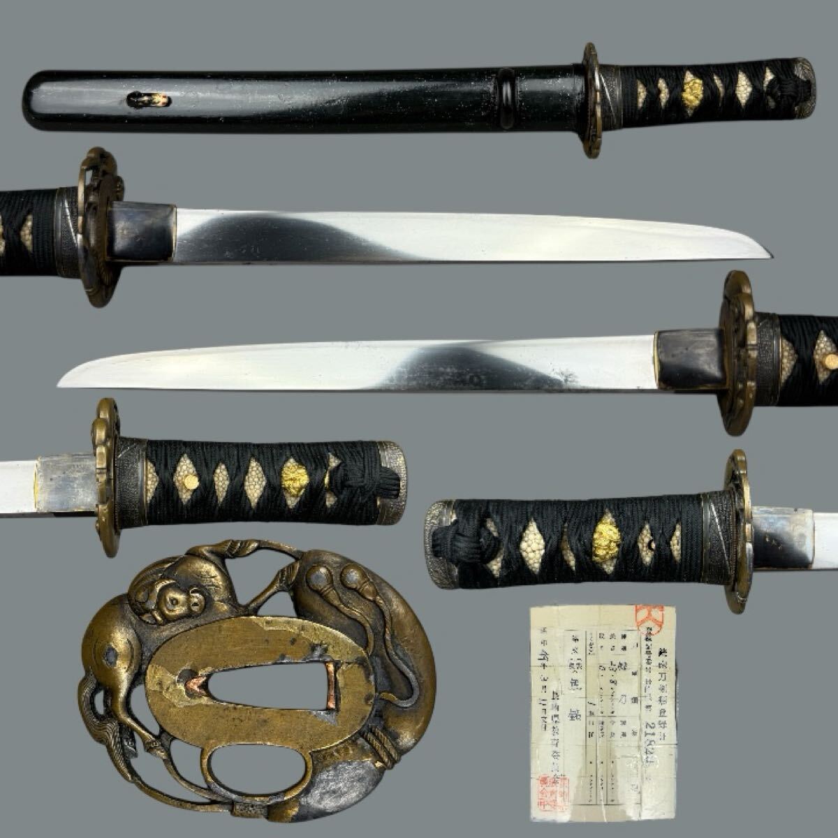 武具　脇差　拵　刀装具　短刀　鍔　アンティーク 2025年最新】Yahoo!オークション -鍔(脇差、短刀)の中古品・新品