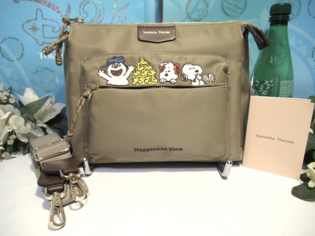 送料無料 サマンサタバサ スヌーピー 限定 ナイロン ショルダーバッグ 新品 証