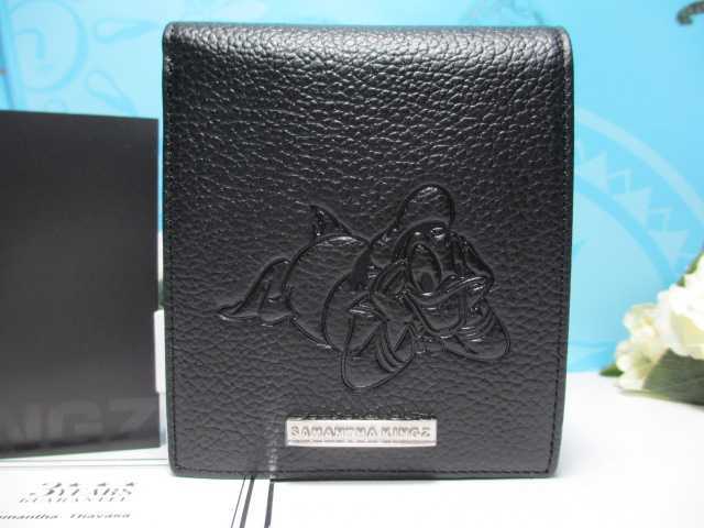 送料無料 キングズ バイ サマンサタバサ 限定 ドナルド 牛革 型押 二つ折り財