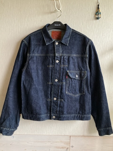 【美品中古】ジェラード　ストライプデニムジャケット サイズ42 美品中古】ジェラード ストライプデニムジャケット サイズ42