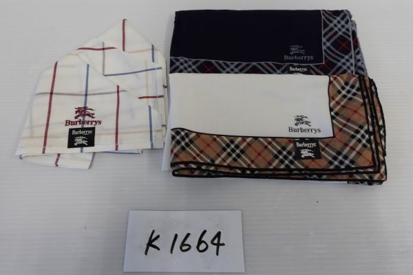 希少　新品　未使用品　BURBERRY バーバリー　ハンカチ4枚セット バーバリー ハンカチ4枚セット 【BURBERRY/バーバリー