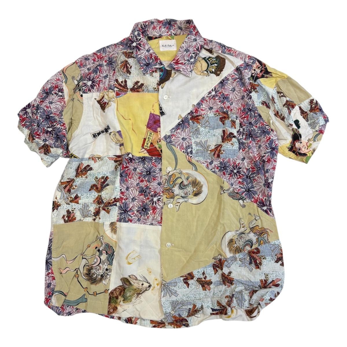 美品 90's KARL HELMUT オープンカラーシャツ 和柄 総柄 L 美品 90's KARL HELMUT オープンカラーシャツ 和柄 総柄 L 美品 90's