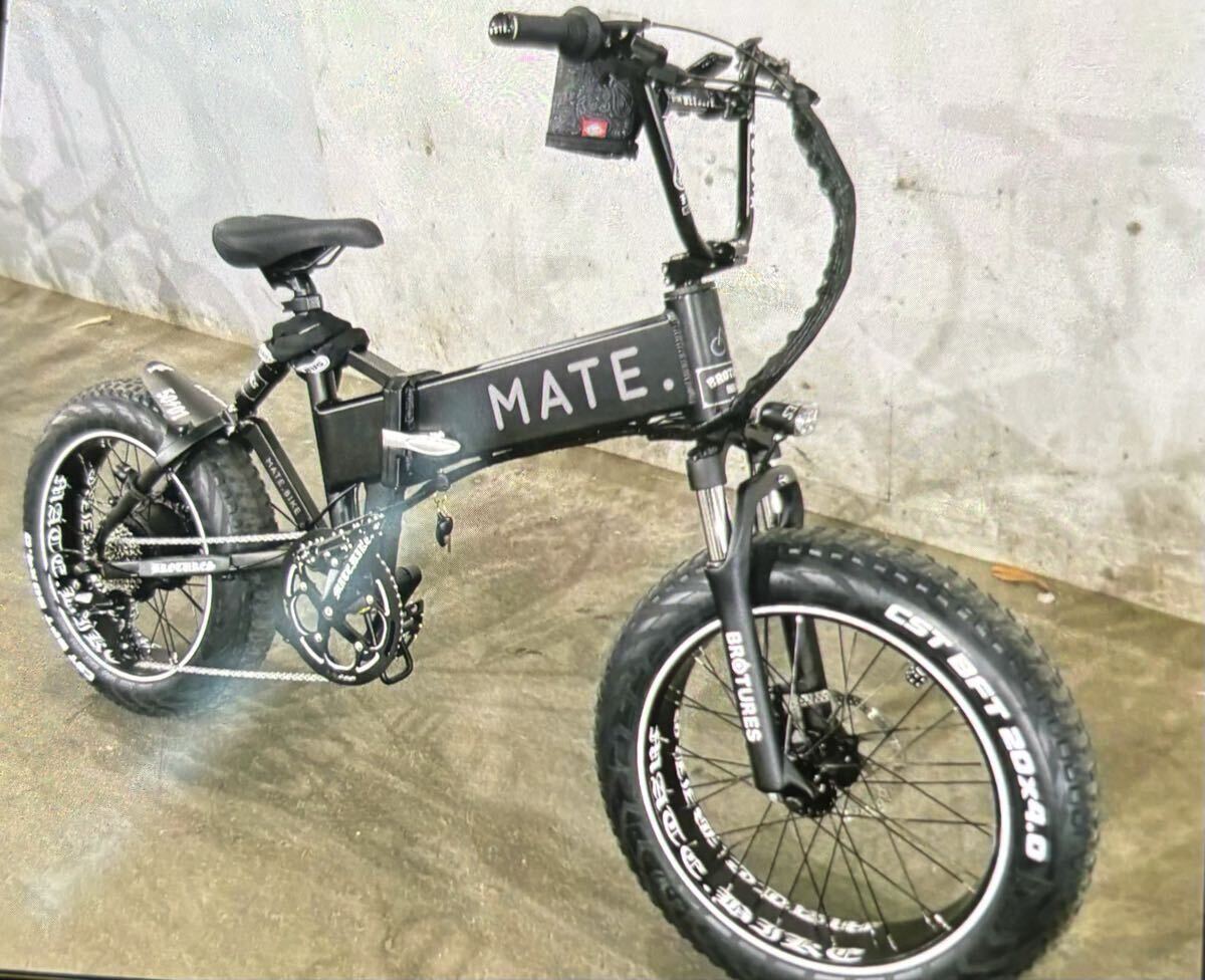 MATE 折りたたみ電動アシスト自転車 ブラック MATE 折りたたみ式電動アシスト自転車 ブラック - メルカリ