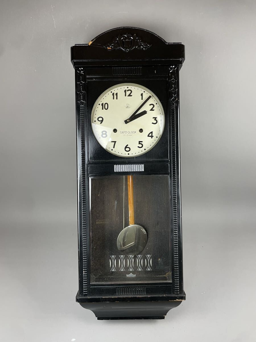 柱時計　掛時計　ゼンマイ　整備済　オーバーホール　レトロ　アンティーク　10 柱時計 掛時計 ゼンマイ 整備済 オーバーホール レトロ