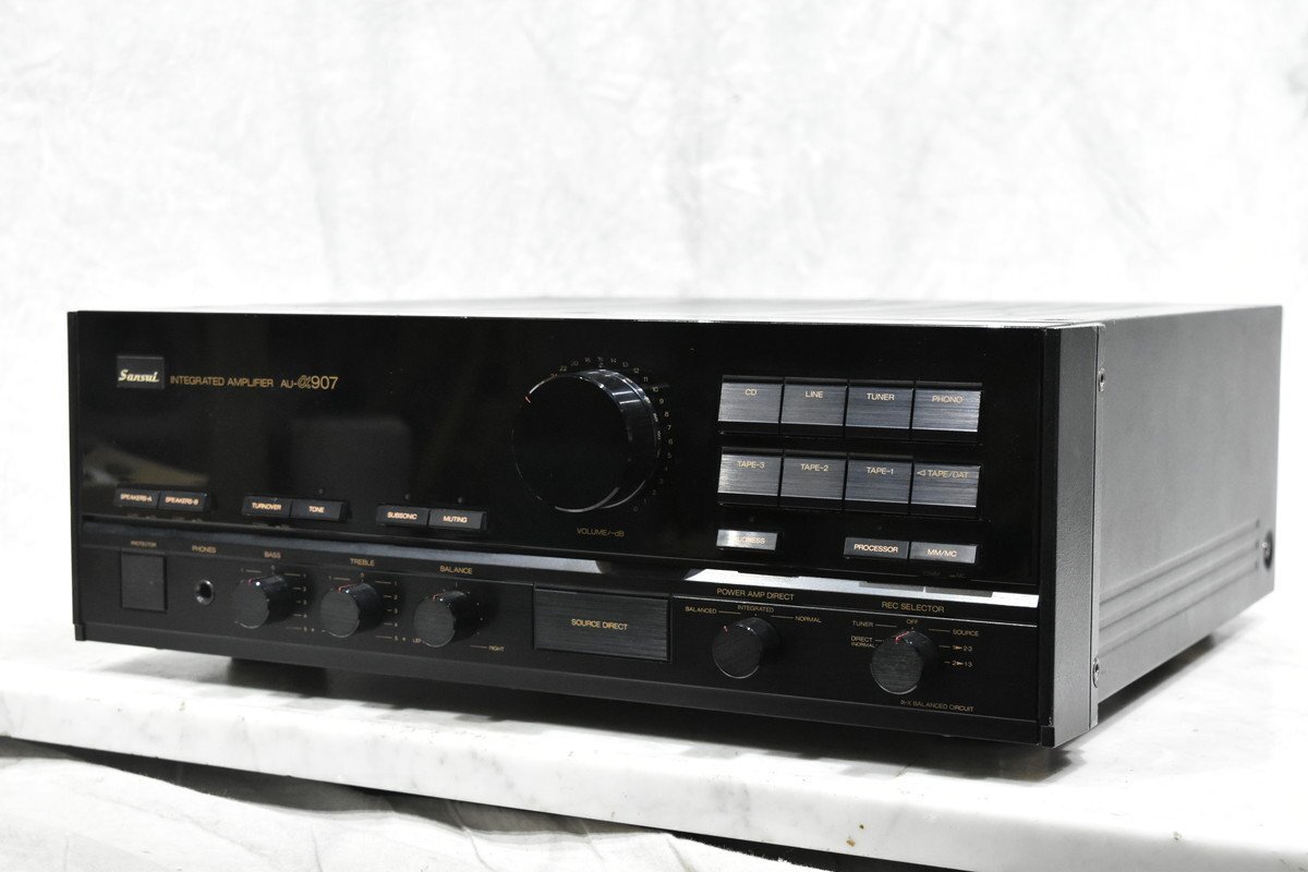 OH済み Sansui AU-907 AVアンプ 黒　専用箱付き Yahoo!オークション -「sansui au 907」の落札相場・落札価格