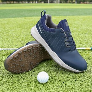 GRF-2001/ синий /47/ высококлассный товар *GOLF обувь для мужчин и женщин ... скользить выдерживающий . водоотталкивающий "дышит" сильный эластичность . мужской туфли для гольфа спортивная обувь спортивные туфли fi