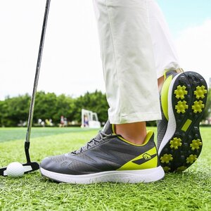 GRF-916/. пепел /47#/ высококлассный товар *GOLF обувь для мужчин и женщин ... скользить выдерживающий . водоотталкивающий "дышит" сильный эластичность . мужской туфли для гольфа спортивная обувь спортивные туфли fi