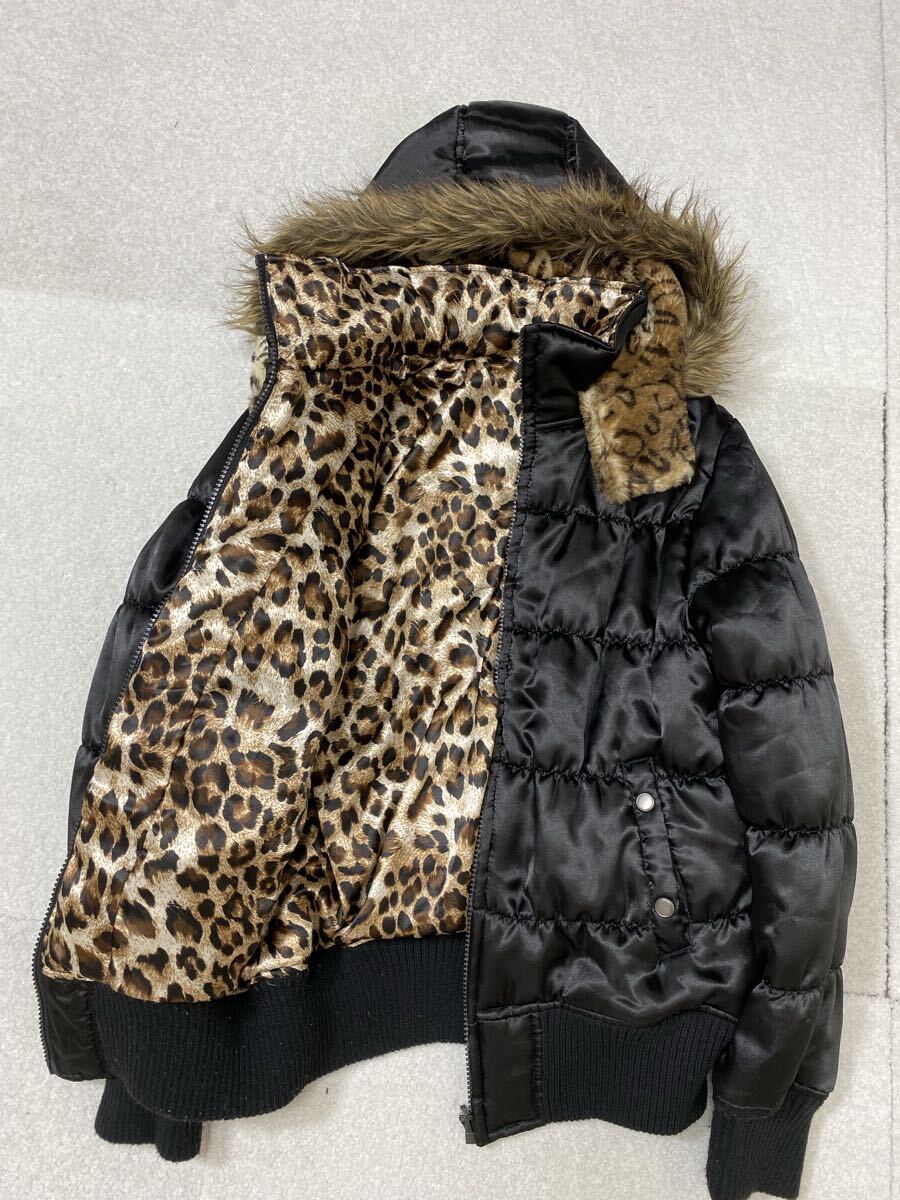 BALLSY BROTHERS ヒョウ柄ファー ジャケット 短丈 BALLSY BROTHERS ヒョウ柄ファー ジャケット 短丈