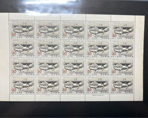 国際文通週間 蒲原 シート 1960年発行 安藤広重 カタログ価70,000円 昭和レトロ アンティーク 切手