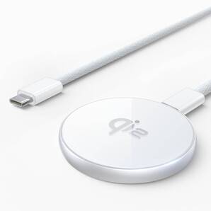 ワイヤレス充電器 【Qi2 公式認証15W超低温】 MagSafe充電器 マグネット式 超薄 超軽量 小型