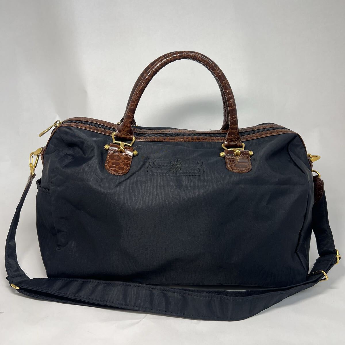 【美品】バレンシアガ ヴィンテージ ボストンバッグ ナイロン ブラック 美品】バレンシアガ ボストンバッグ ナイロン ブラック 2way