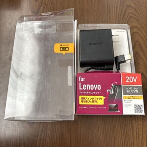 710p0314☆ エレコム ノートPC用ACアダプター 角型コネクタ 20V Lenovo ACDC-2065LEBK