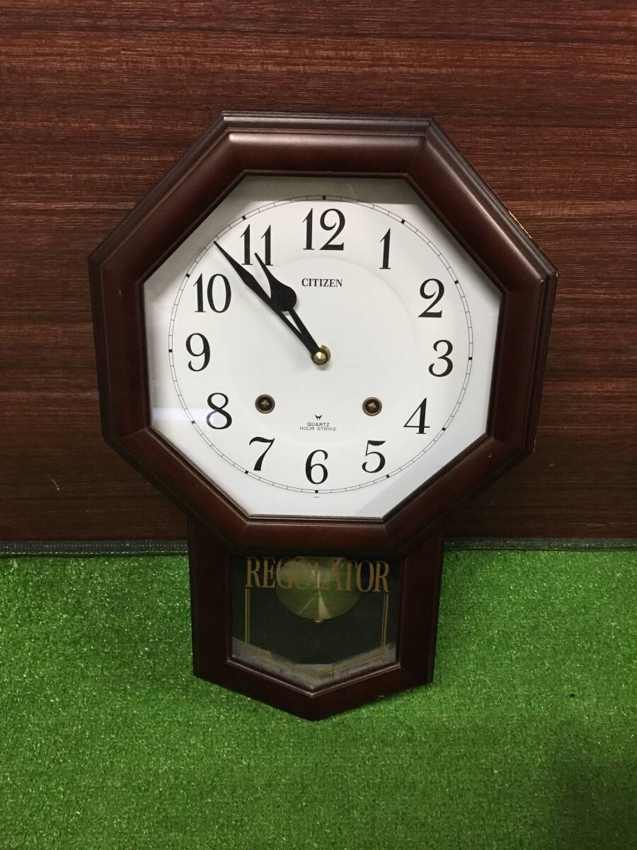 CITIZEN ウズボン打ち振り子掛け時計 CITIZEN - 【美品】シチズン CITIZEN 振り子時計 リズム時計