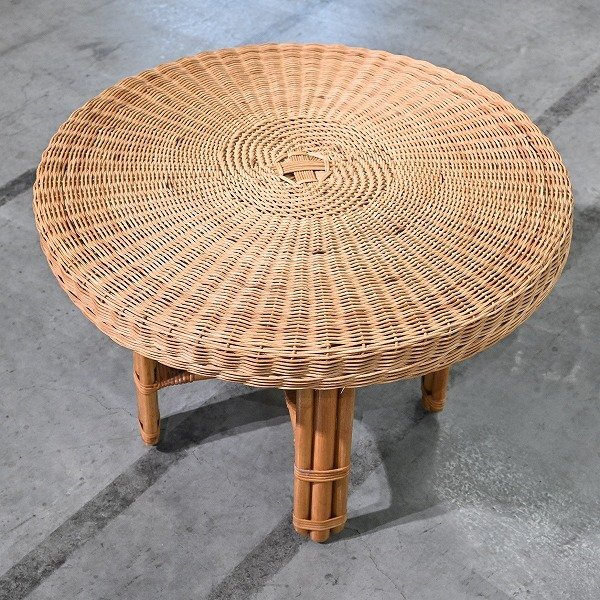 ヤマカワラタン　山川　ブラウン ラタン センターテーブル　籐家具　和風　モダン ヤマカワラタン 山川 ブラウン ラタン センターテーブル 籐家具