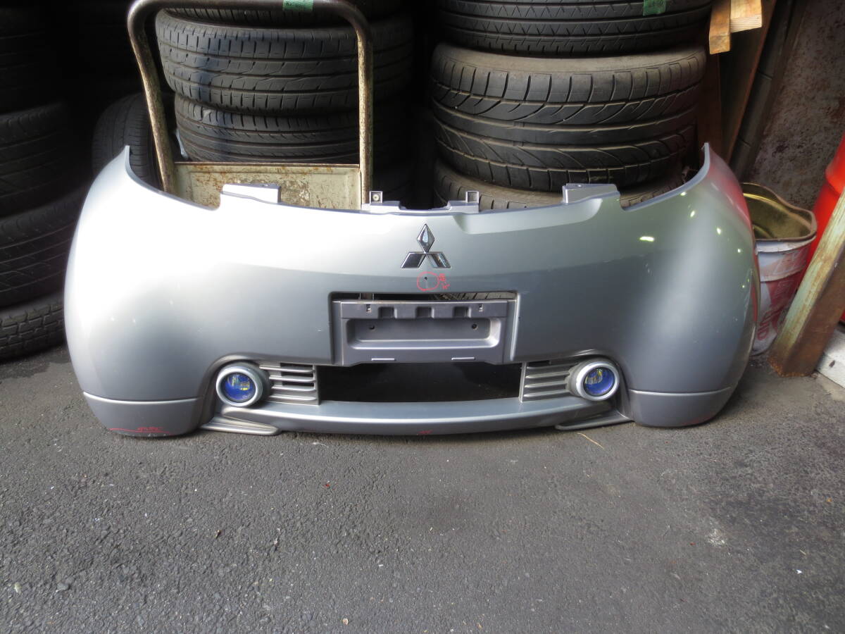 三菱 フロントバンパー シルバー フェアレディZ(Z34)前期用!純正フロントバンパー パールホワイト