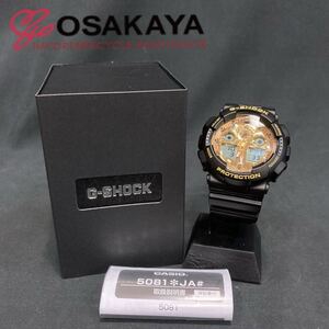 未使用 CASIO G-SHOCK GA-100 シリーズ GA-100GGB-1A9JF カシオ ジーショック ゴールド ブラック アナログ デジタル クォーツ 腕時計