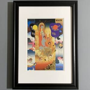 ■横尾忠則■「川島織物 『京都・川島』 1997」/B5額装品/川島織物セルコン/京都市左京区/貴重イラスト/印刷物/インテリア G3786