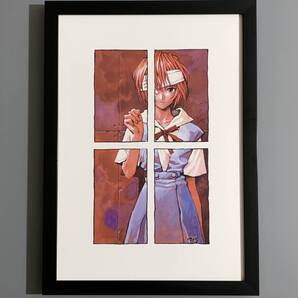 ■エヴァンゲリオン■「DER MOND #2」/A4額装品/貞本義行/綾波レイ/貴重イラスト/印刷物/インテリア G3798