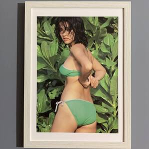 ■水沢アキ■「セクシーグラビア」/A4額装品/撮影)篠山紀信/巨乳/水着/ビキニ/セクシー/女優/貴重写真/印刷物/インテリア G433s