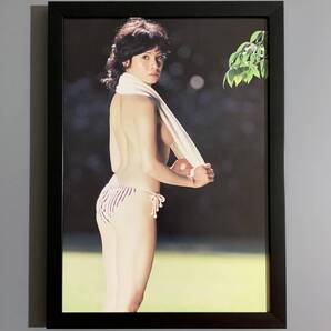 ■由美かおる■「セクシーグラビア」/A4額装品/撮影)池谷朗/ノーブラ/美尻/女優/昭和レトロ/貴重写真/印刷物/インテリア G284s