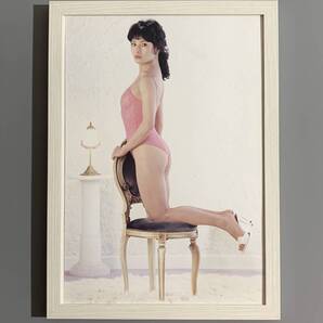 ■由美かおる■「セクシーグラビア」/A4額装品/撮影)池谷朗/レオタード/着エロ/美尻/女優/昭和レトロ/貴重写真/印刷物/インテリア G470s