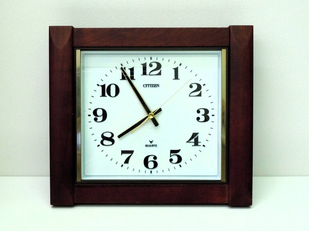 CITIZEN 掛時計 緑 正方形 約35cm 動きます　貴重　レア　昭和レトロ Yahoo!オークション -「シチズン 掛け時計 レトロ」の落札相場