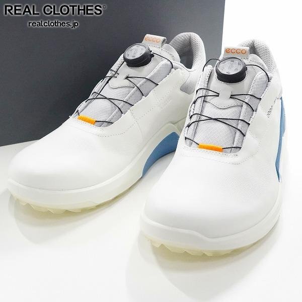 未使用品級✨エコー ECCO バイオム ゴルフシューズ ホワイト 24.5㎝ エコー ECCO ウィメンズ BOA 防水 ゴルフシューズ バイオム