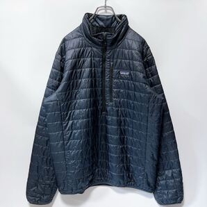 《希少》patagonia パタゴニア/Nano puff ナノパフプルオーバー ダウンジャケット /PRIMALOFT プリマロフト 中綿/濃紺 ネイビー メンズL