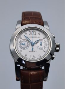 прекрасный товар с коробкой Girard Perregaux GIRARD PERREGAUX маленький хронограф 8046 8P бриллиант ракушка циферблат SS женский самозаводящиеся часы наручные часы
