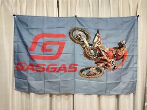 モトクロス エンデューロ フラッグ モーターサイクル GASGAS ガスガス ガレージ 装飾 旗① 特大フラッグ バナー タペストリーオフロード