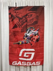 モトクロス エンデューロ フラッグ モーターサイクル GASGAS ガスガス ガレージ 装飾 旗④ 特大フラッグ バナー タペストリーオフロード