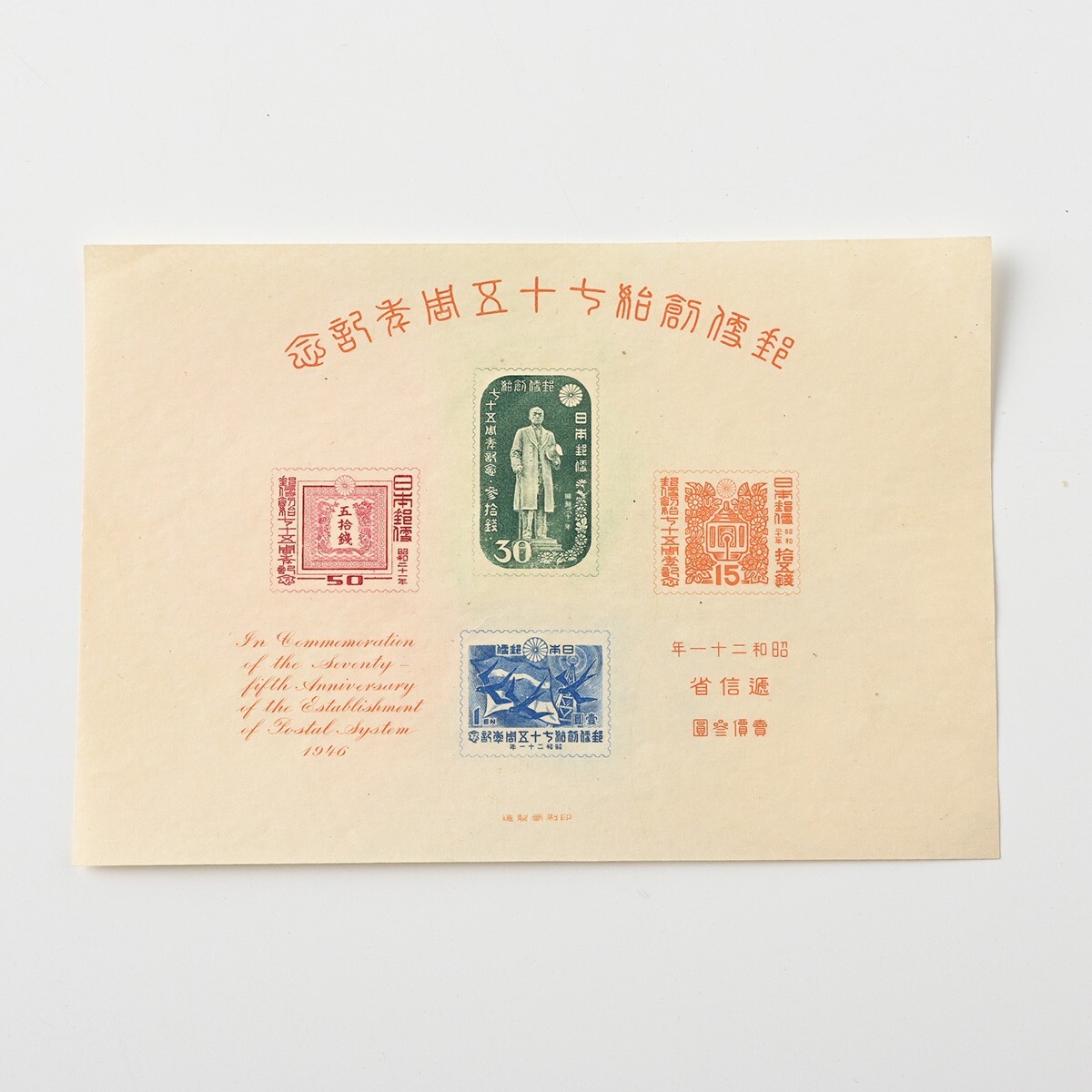 古い切手 Yahoo!オークション -「郵便創始75年記念」の落札相場・落札価格