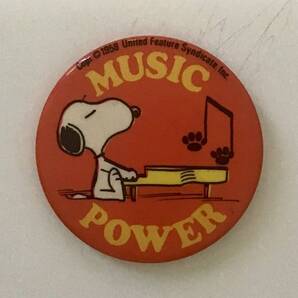 RARE 50s 60s Vintage SNOOPY MUSIC POWER 缶バッチ ピンバッチ PEANUTS / Joe Cool Charlie Brown Lucy Fire Kingマグ LEVI’S 501 506 XX
