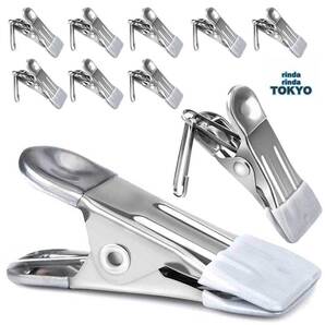 洗濯ばさみ 洗濯バサミ 洗濯 ピンチ ステンレス 【10個 セット 改良型 弱点解消】 滑り止め ゴム 洗濯ピンチ 錆に強い
