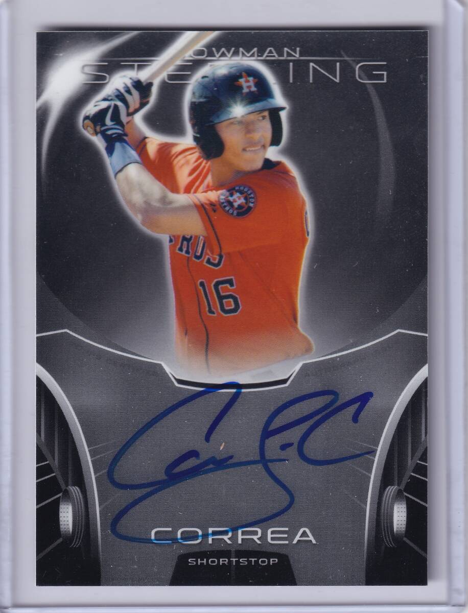 CORREA!! C.コレア 1st ボウクロ 直筆サインルーキーカード Yahoo!オークション -「コレア」(トレーディングカード) の落札