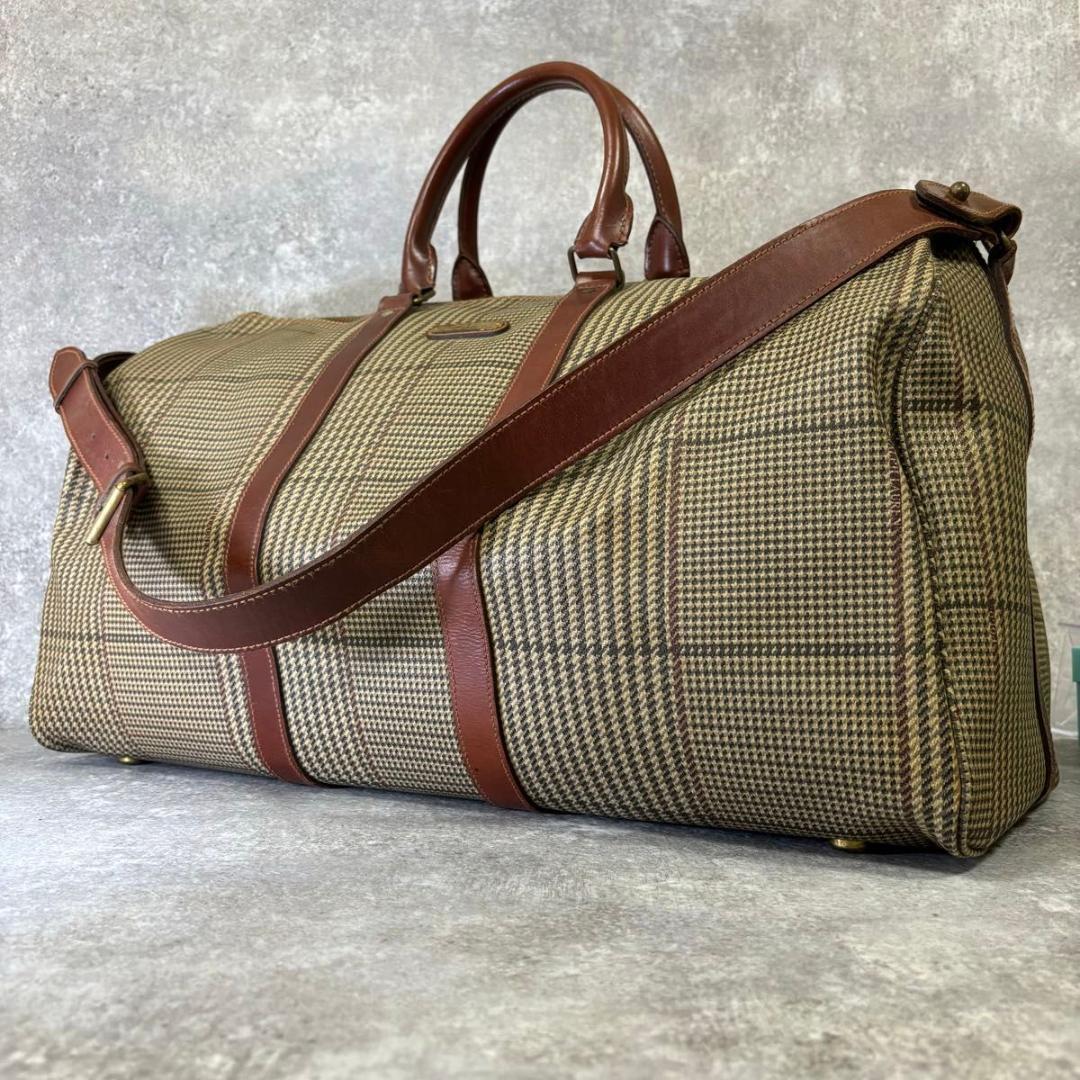 超美品　Polo Ralph Lauren ボストンバッグ　大容量 千鳥柄 2025年最新】Yahoo!オークション -ラルフローレン ボストンバッグ 千鳥