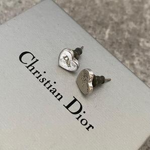 DIOR ディオール ピアス ハート ロゴ シルバー