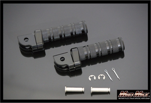 MADMAX ヤマハ車用 YZF-R1 ('98-03) 5LV アルマイト メインステップ ブラック (MM05-0135-BK)