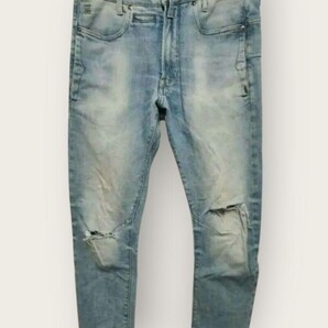 G-STAR RAW D-STAQ スキニージーンズ ダメージ加工 Sサイズ