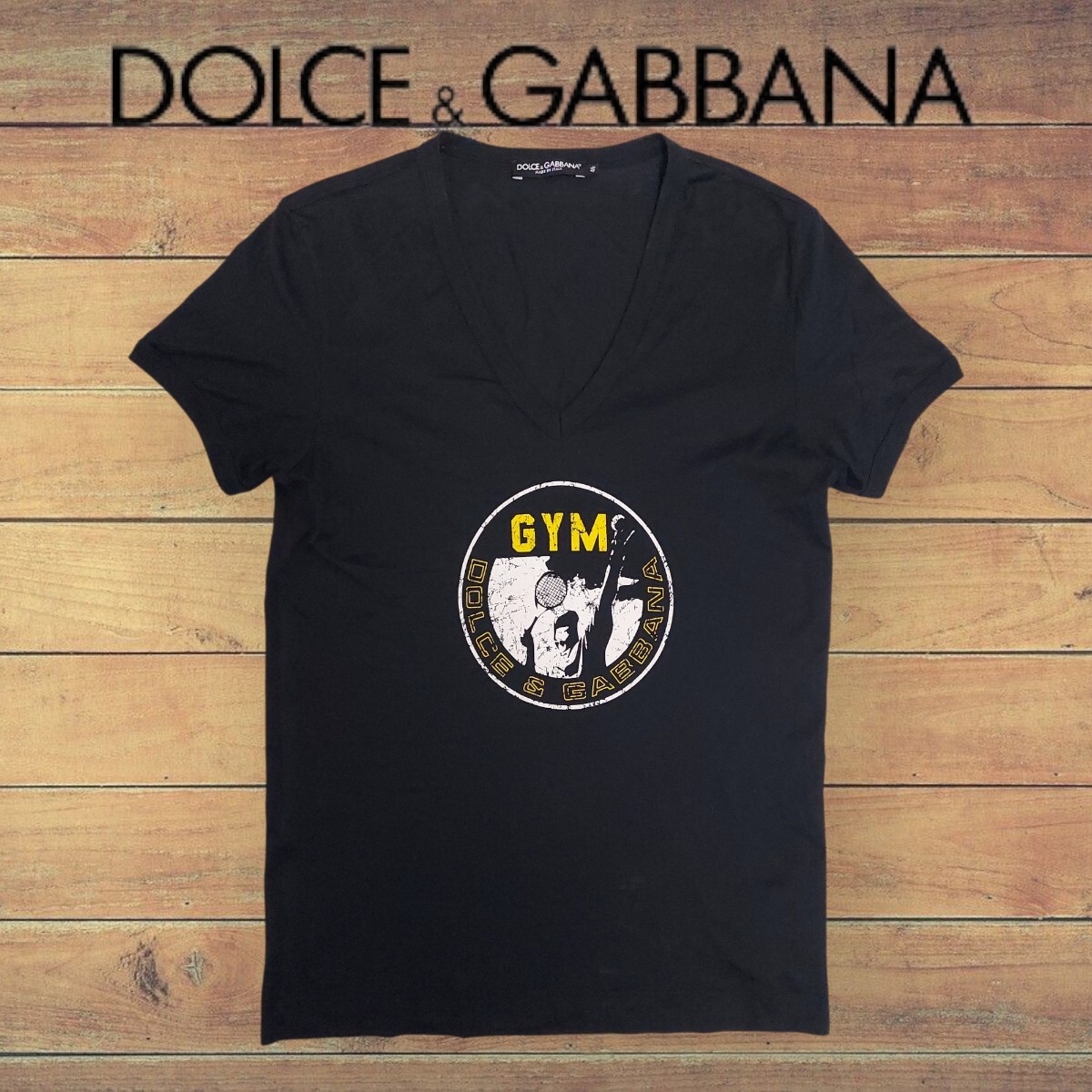 未使用品 ドルチェ&ガッバーナ ロゴプレート Tシャツ y2k ブラック 48 未使用品 ドルチェ&ガッバーナ ロゴプレート Tシャツ y2k