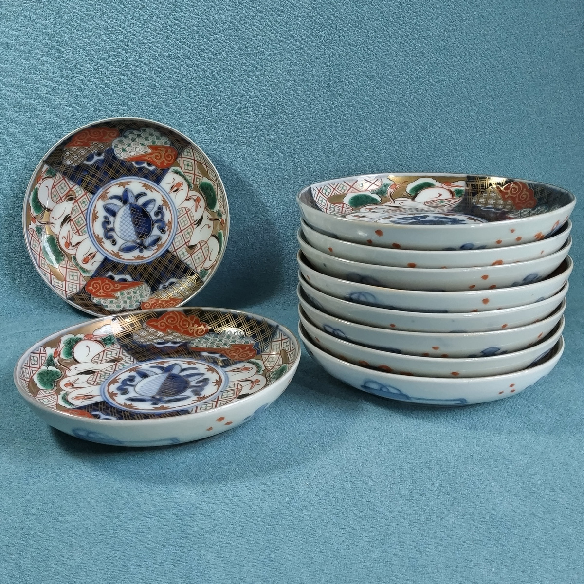 古伊万里　伊万里　江戸期　染付　古染付　蔵出し　アンティーク伊万里　葉皿　3客 20％OFF／20周年感謝] 20％offに切替済みです！お得 古伊万里染