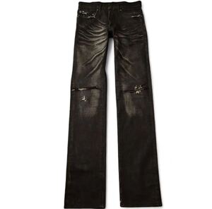 2004 archive DIOR HOMME clawmark denim ディオールオム エディ・スリマン期 爪痕 ブラックデニム 国内正規品